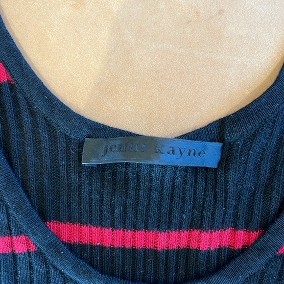 Jenni Kayne Black And Red Stripe Ribbed Tank - S - Picture 3 of 5